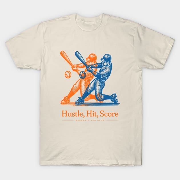 Hustle Hit Score Baseball Lover T-Shirt by Odetee